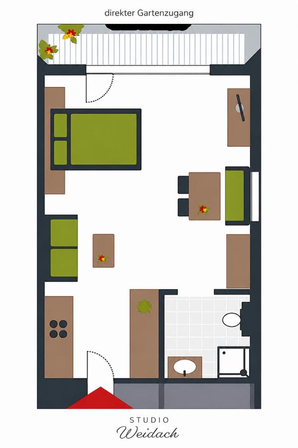 Studio avec Vue sur Jardin
