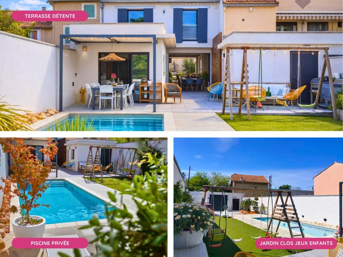 Grande Maison familiale - Piscine & Jardin privatifs - 5min Avignon en TER & Château-neuf-du-Pape 13min en voiture - Climatisation - Parking privé gratuit - Animaux admis - Chambres d'hôtes Sorgues