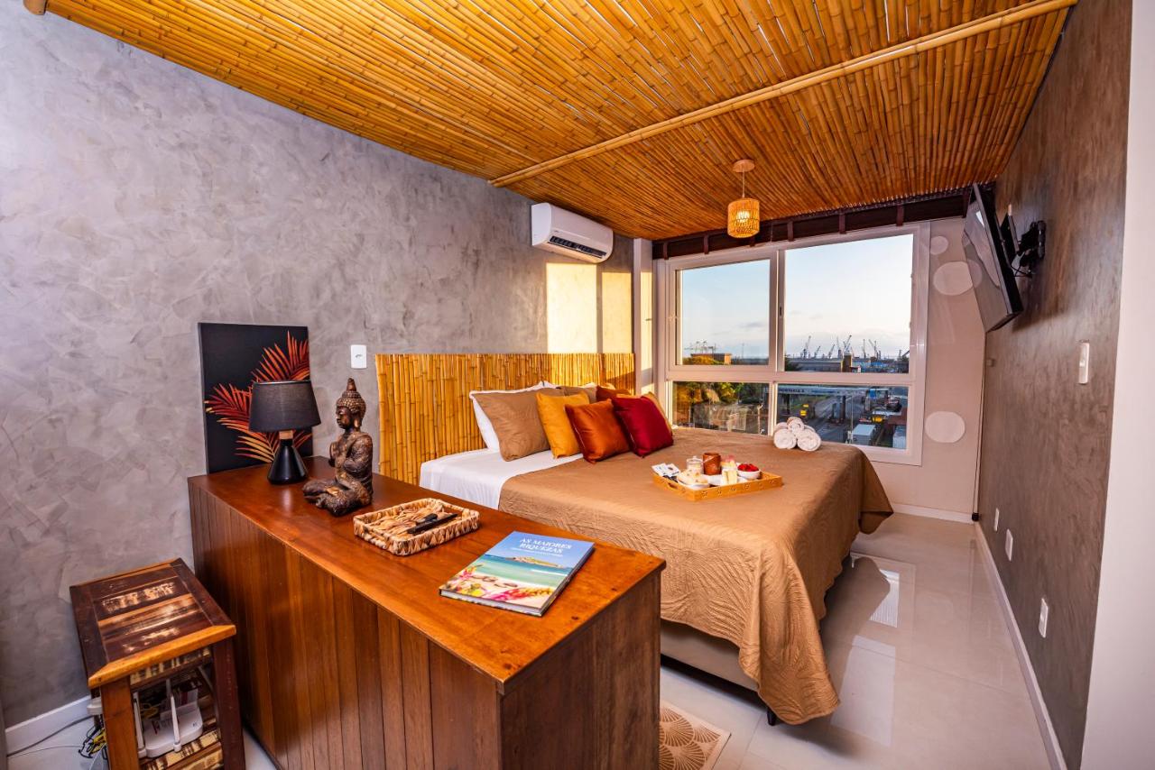 Studio com Café no 1º Dia, Ar quente, a 500m do Mar, Piscina Borda Infinita, Academia, Terraço com Vista, Self Check-in e Lavanderia - Chambres d'hôtes Imbituba
