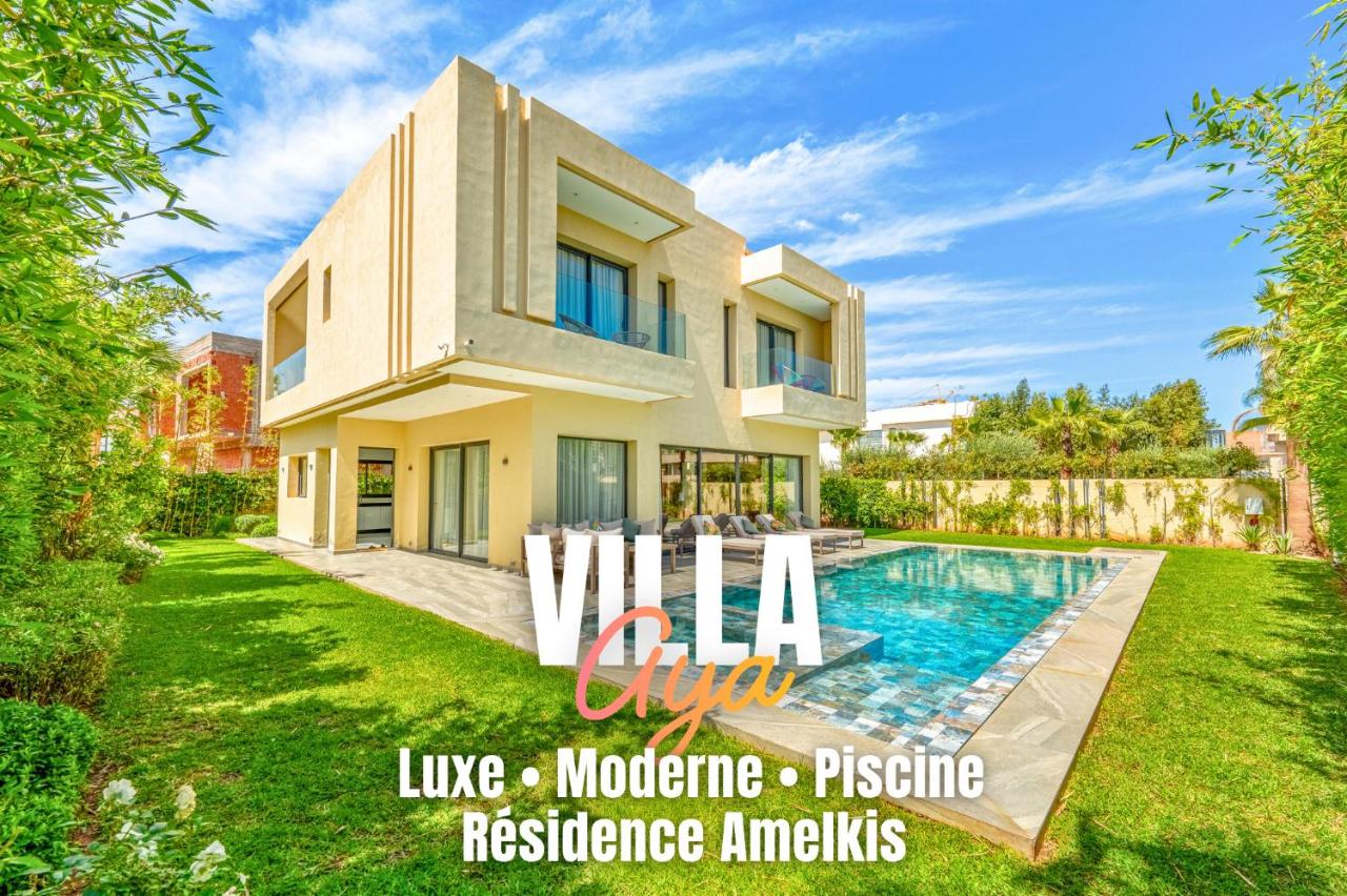 Villa Aya - Luxe & Moderne - Piscine avec Salon Émergé - Résidence Amelkis - B&B Marrakesh