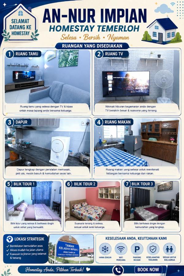 Homestay Annur Impian Temerloh With Android TV and WIFI - Chambres d'hôtes Temerluh