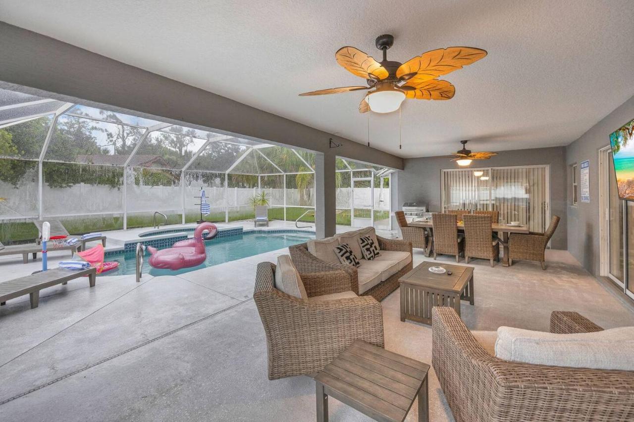 Sunny Oasis Heated Salt Pool, Pool Table - B&B Palm Coast