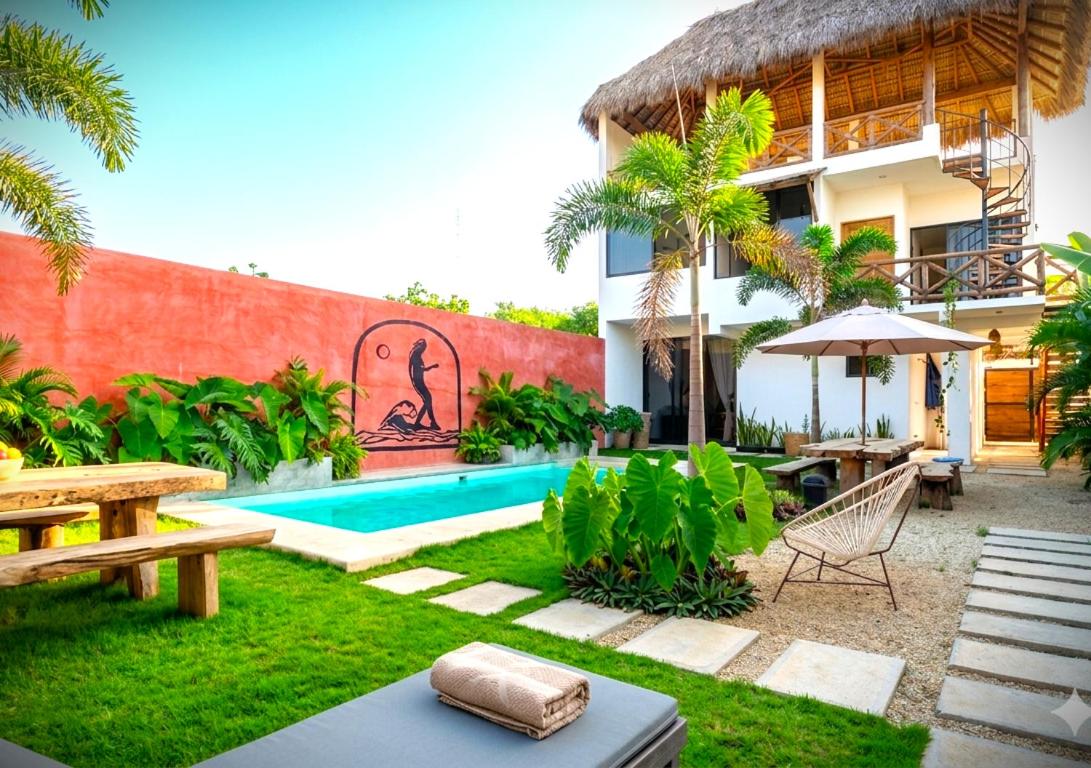Private Pool, Sea view 4 Bd w/ big terrace CasaKuu - Ferienwohnung Puerto Escondido