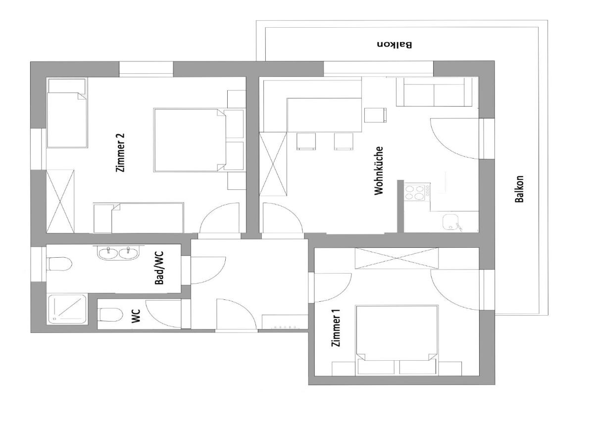 Apartamento de 2 dormitorios