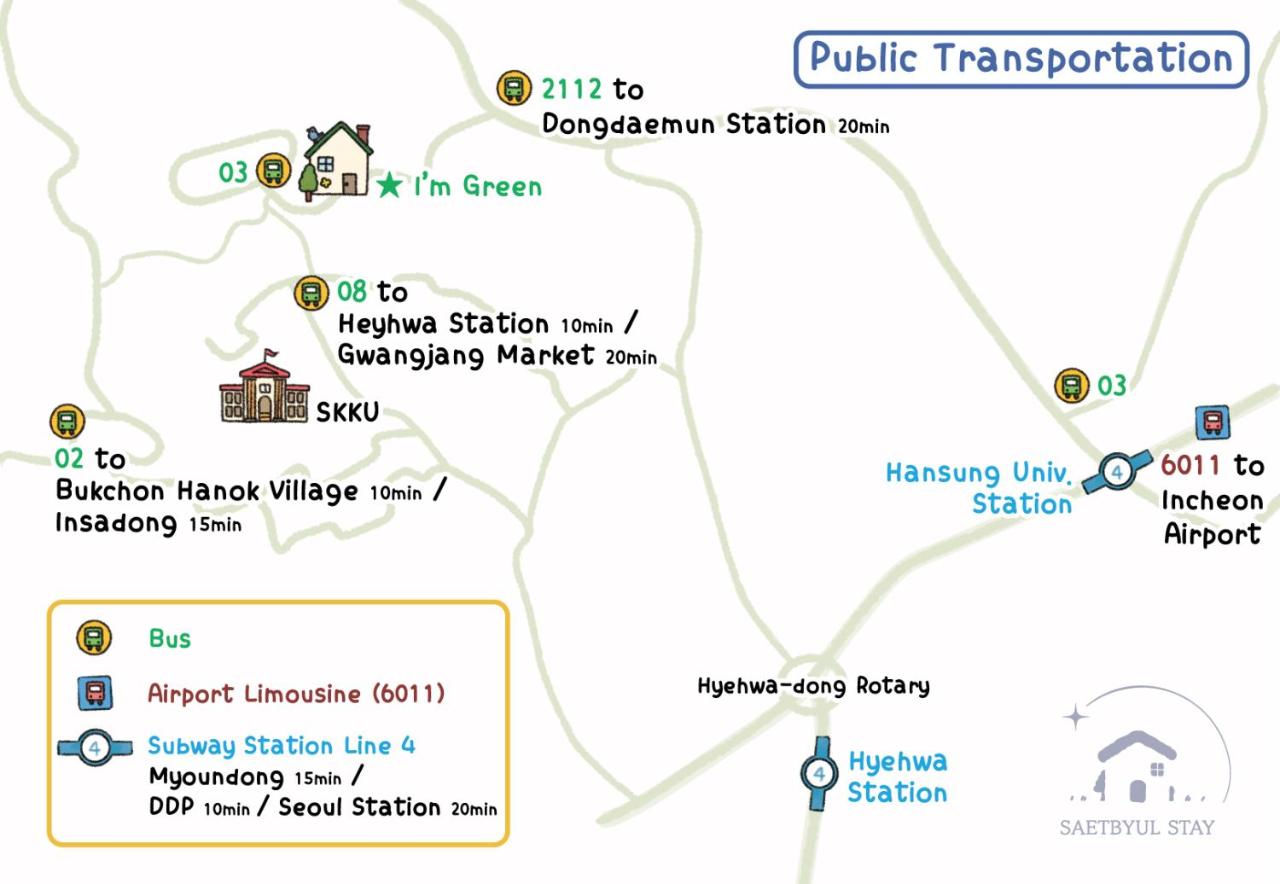 I'm Green - Boutique Seoul Stay in Hidden Seoul - Bed and Breakfast Seoel