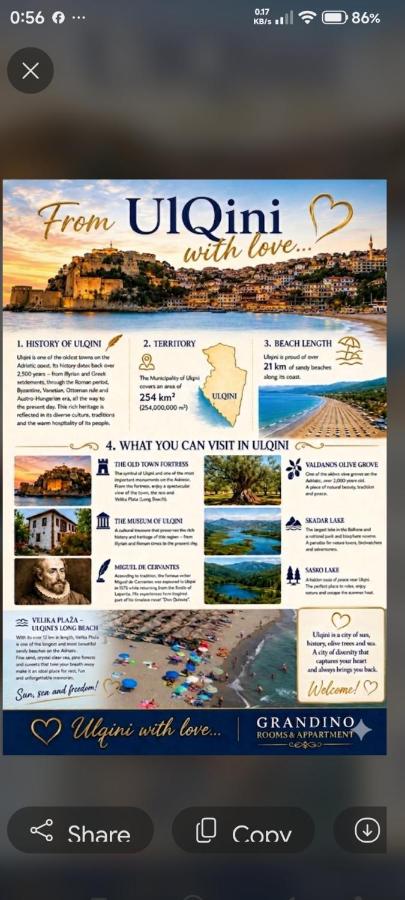 Grandino1 rooms&apartments Ulqin - B&B Ulcinj