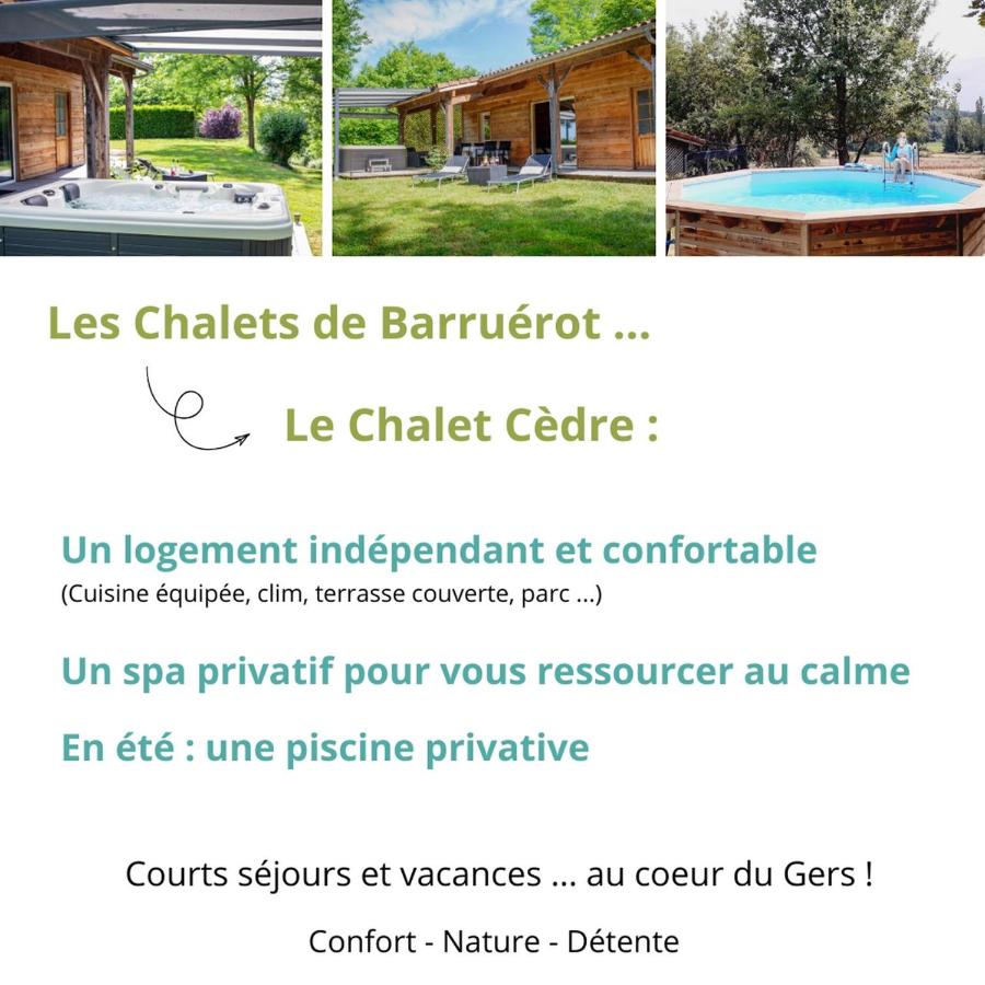Chalet Cèdre - Piscine privée et Jacuzzi privatif dans le Gers - Ferienwohnung Peyrusse-Grande