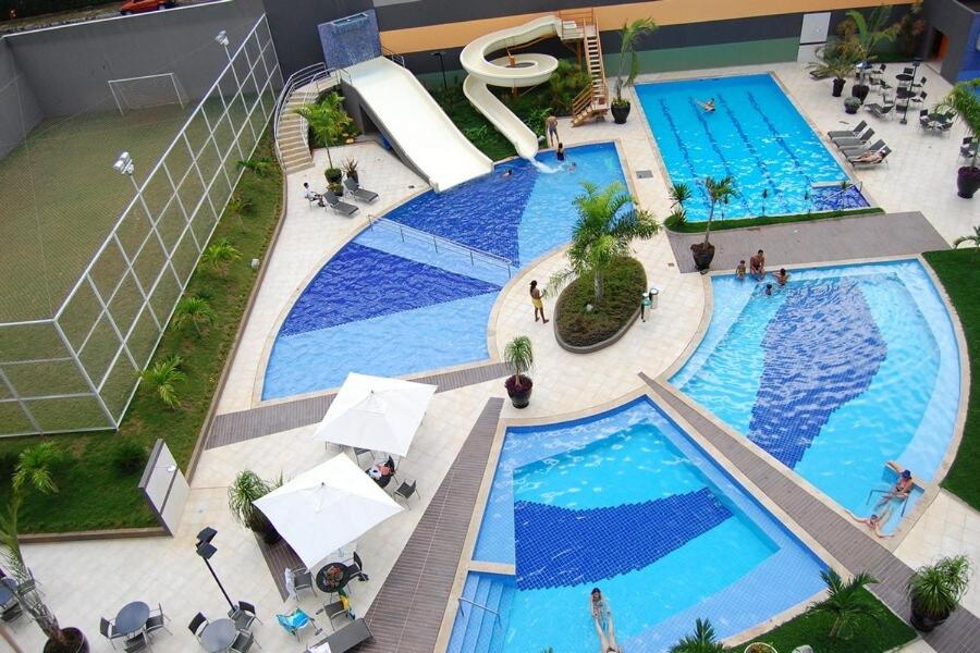 Flat com lazer completo e vista para a Serra - B&B Rio Quente