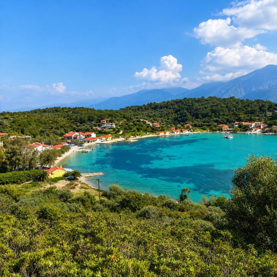 The simple two-bedroom house at Klima Beach - B&B Samos