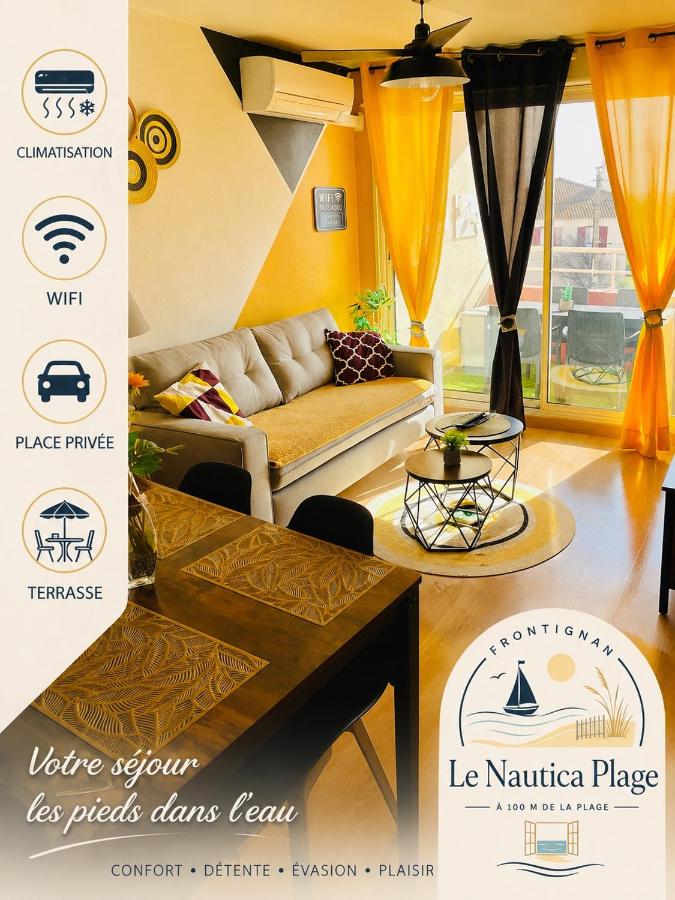 Le Nautica Plage T2 climatisé en bord de mer - B&B Frontignan