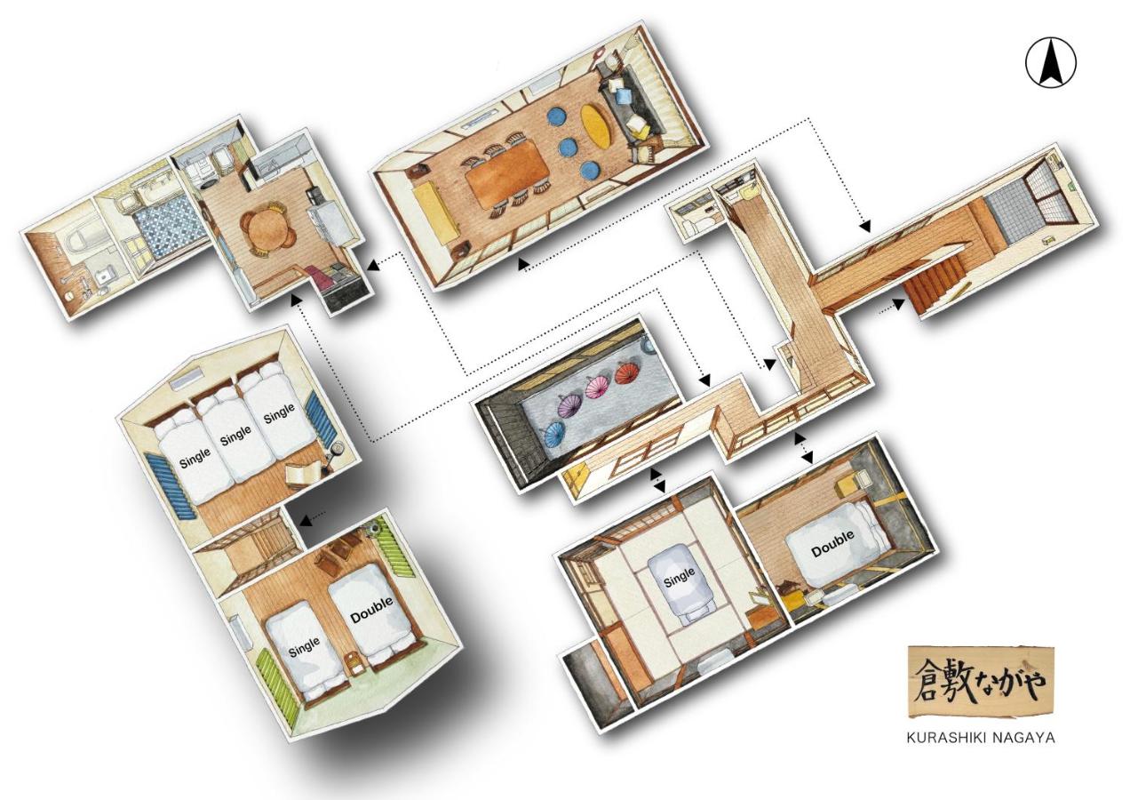倉敷ながや Kurashiki Nagaya - Chambres d'hôtes Kurashiki