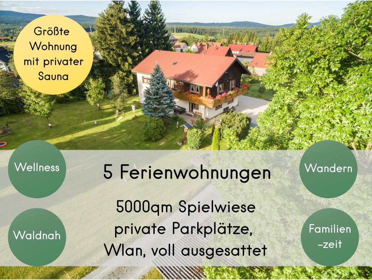 Gästehaus Philipp im Herzen des Fichtelgebirges - 5 Ferienwohnungen, großes Grundstück, Wald und Wiese, Wohnung mit privater Sauna, kostenfreie Parkplätze, WLAN - Chambres d'hôtes Mehlmeisel