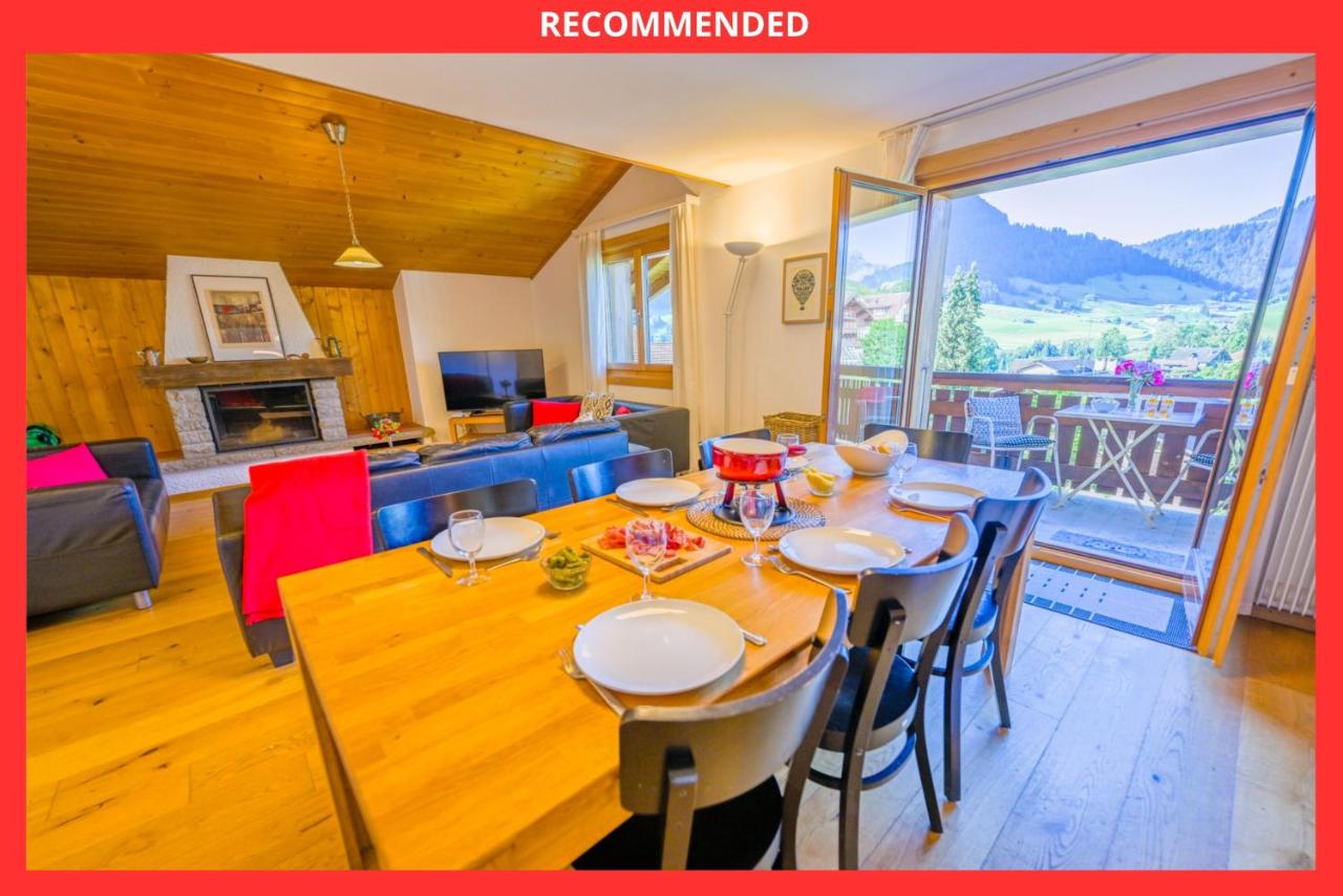 Duplex panoramique au cœur de Château d Œx - B&B Chateau-d'Oex