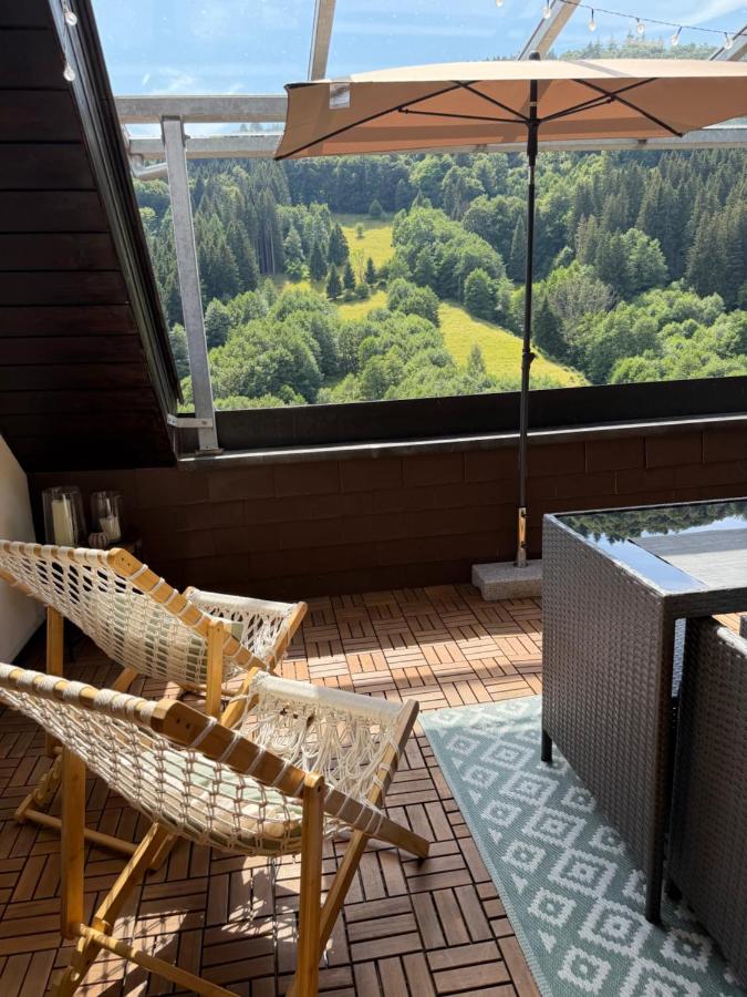 Ferienwohnung mit Ausblick Dachterrasse ideal für Paare und Hund direkt am Wanderweg 15 min zum Wasserfall und Hängebrücke - Chambres d'hôtes Todtnau