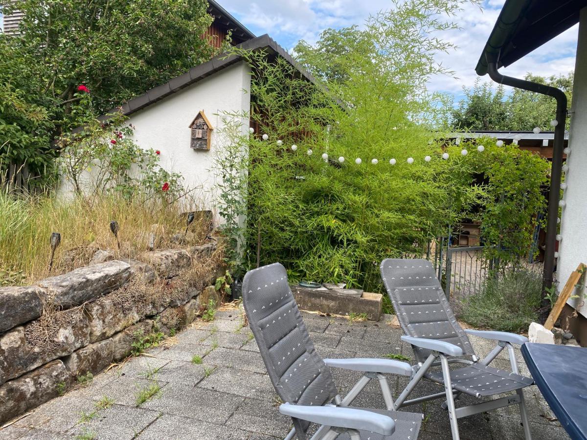 Terrasse, Grill und Platz für bis zu 9 Gäste - Ferienwohnung Forchheim