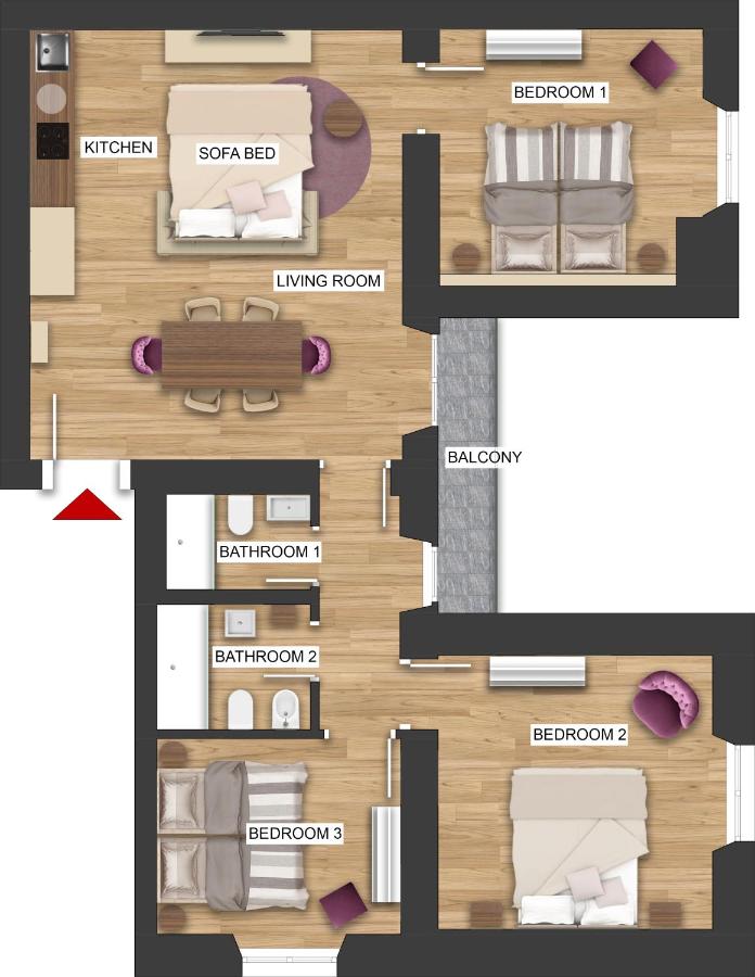 Vittani Palace - The Violet Apartment - Ferienwohnung Como