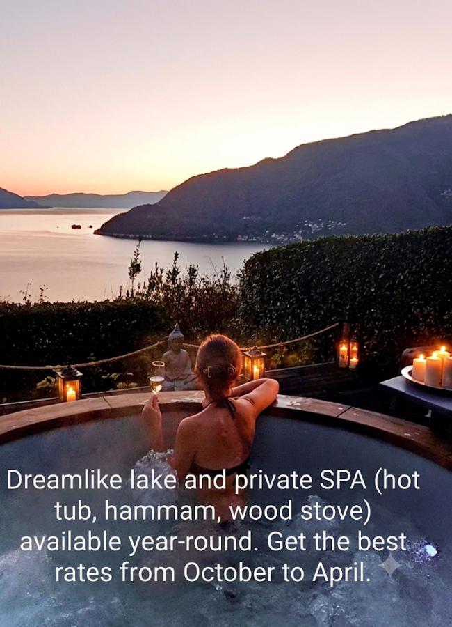 Private Eco Retreat for two -Pool- Spa - Hot Tub - Design and Lake View - Chambres d'hôtes Maccagno