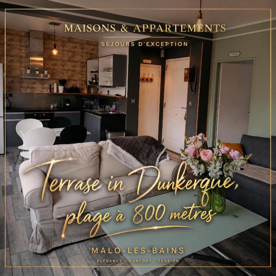 Appartement proche digue de mer Malo a 800m, avec Terrasse exterieure, capacité 4 personnes,1 chambre - Chambres d'hôtes Dunkerque