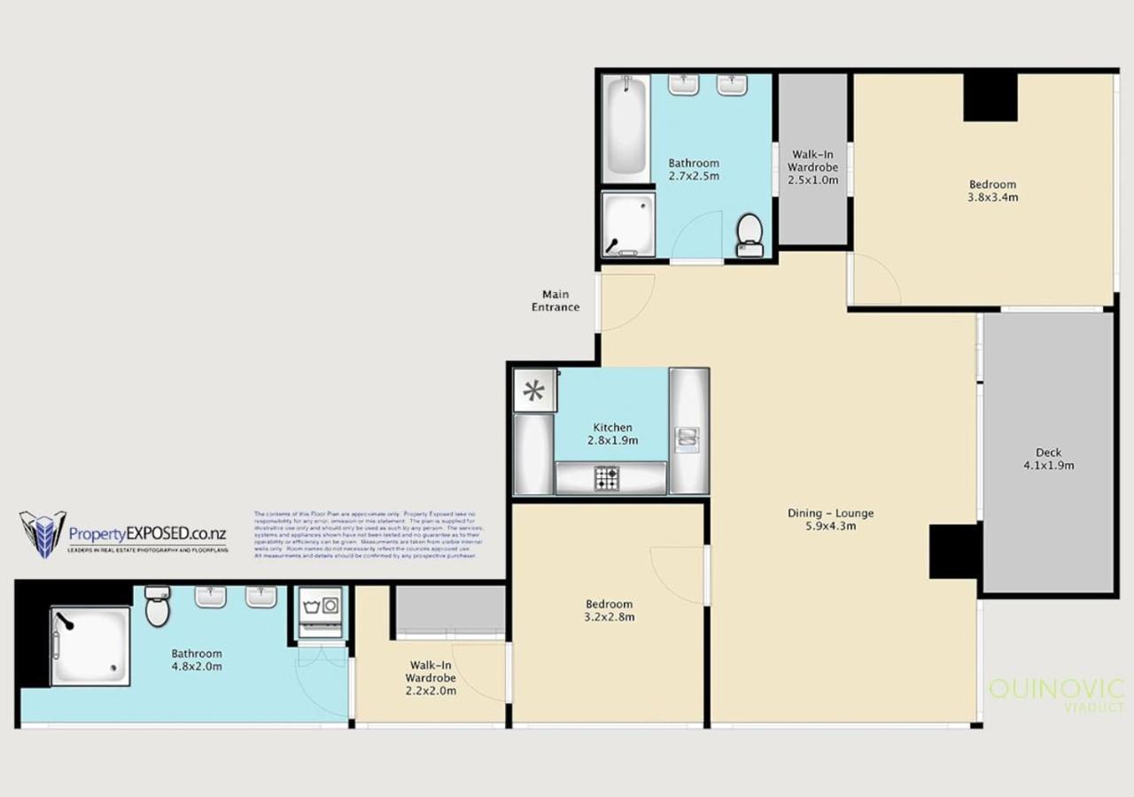QV Stays Spacious City Getaway - B&B Auckland