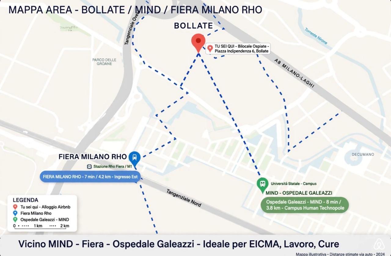 LINEA PELLE 7 Min FIERA RHO MIND 8 Min OSPEDALE GALEAZZI - Chambres d'hôtes Bollate