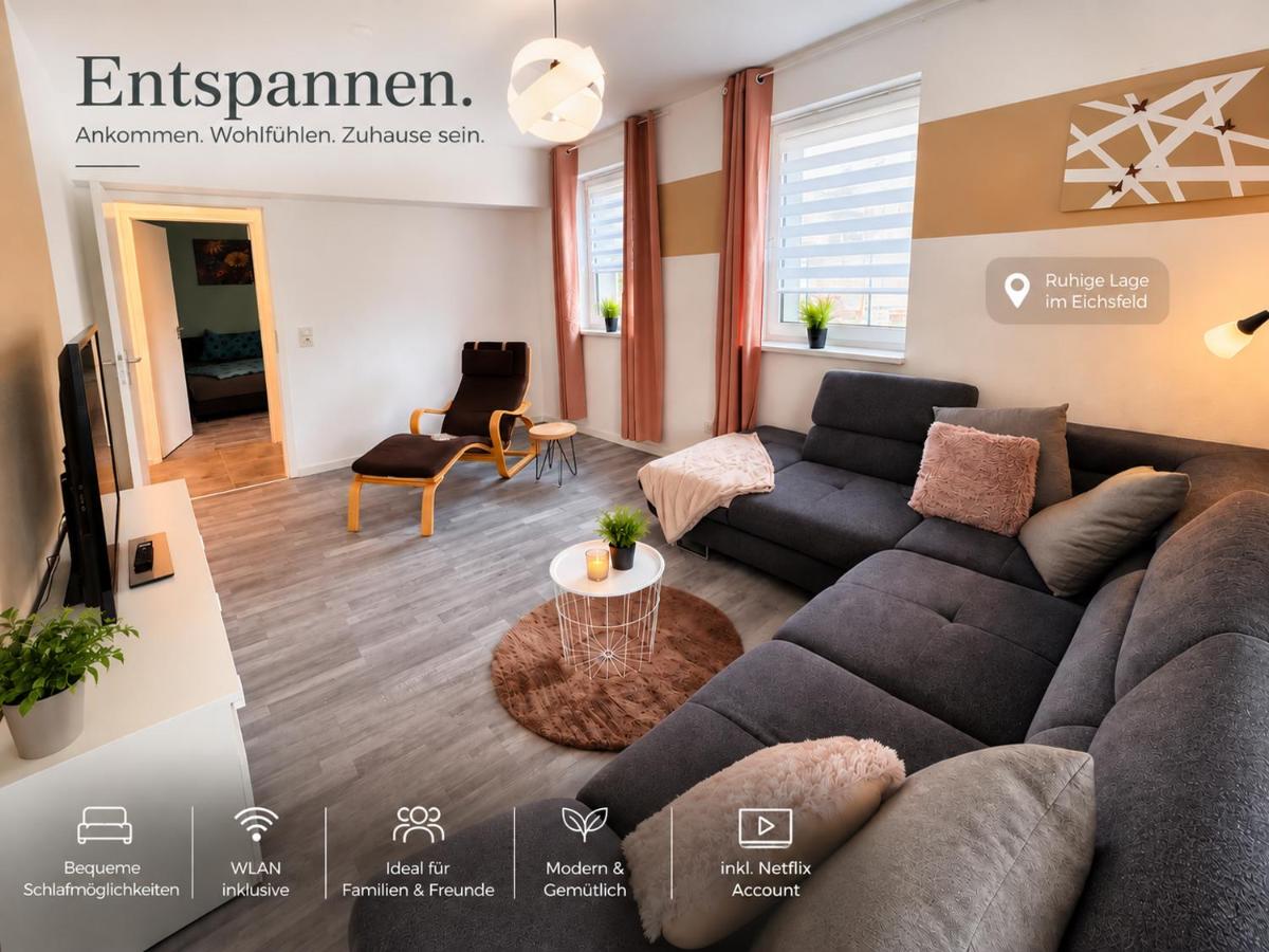 CLUBHAUS 6 - 4 Schlafzimmer, 2 Bäder & Netflix - B&B Worbis