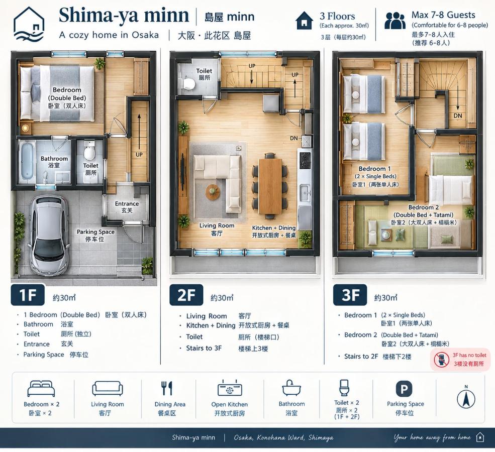 島屋Minn - B&B Osaka