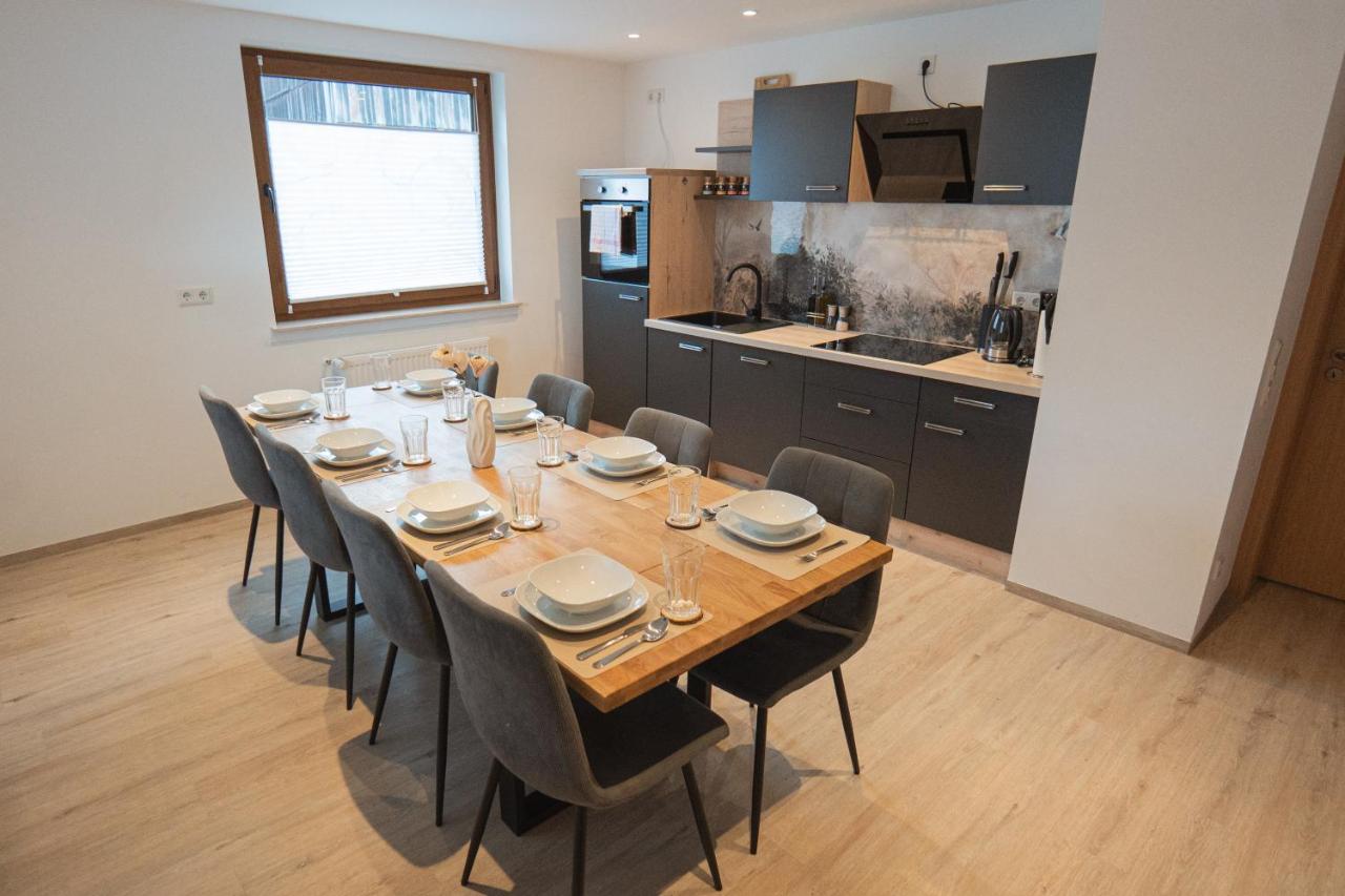MaMa-Apartments - Haus Martina im Herzen der Rhön - 3 einzelbuchbare moderne Wohnungen für 2-8 Personen, Terrasse, Balkon, Garten, Ski und E-Bike Keller, Lounge, freies Wlan, familienfreundlich - Chambres d'hôtes Poppenhausen