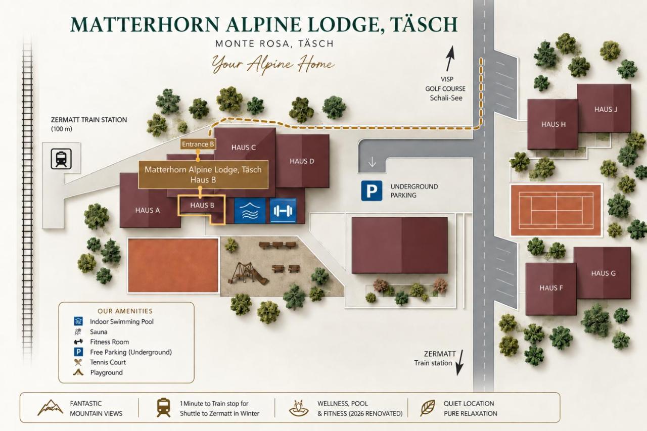 Matterhorn Alpine Lodge in Täsch bei Zermatt - Bed and Breakfast Täsch