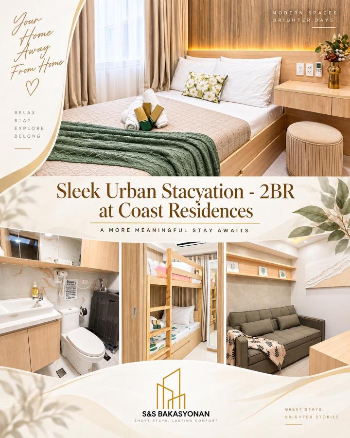 Sleek Urban Staycation-2BR with Manila Bay View near MOA, PICC, World Trade Center and US Embassy - Chambres d'hôtes Manille