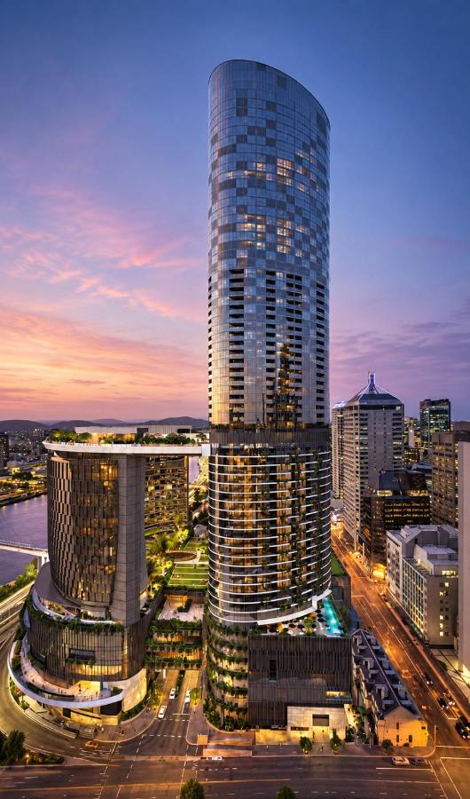 3Bed Apt in Queen's Wharf - level 33 City and Riverview with Carpark - Bed and Breakfast Brisbane