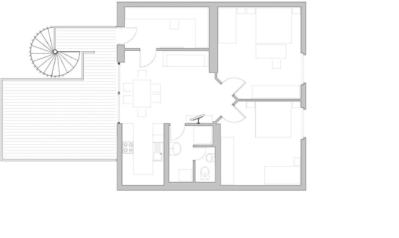 Apartamento con vistas y balcón
