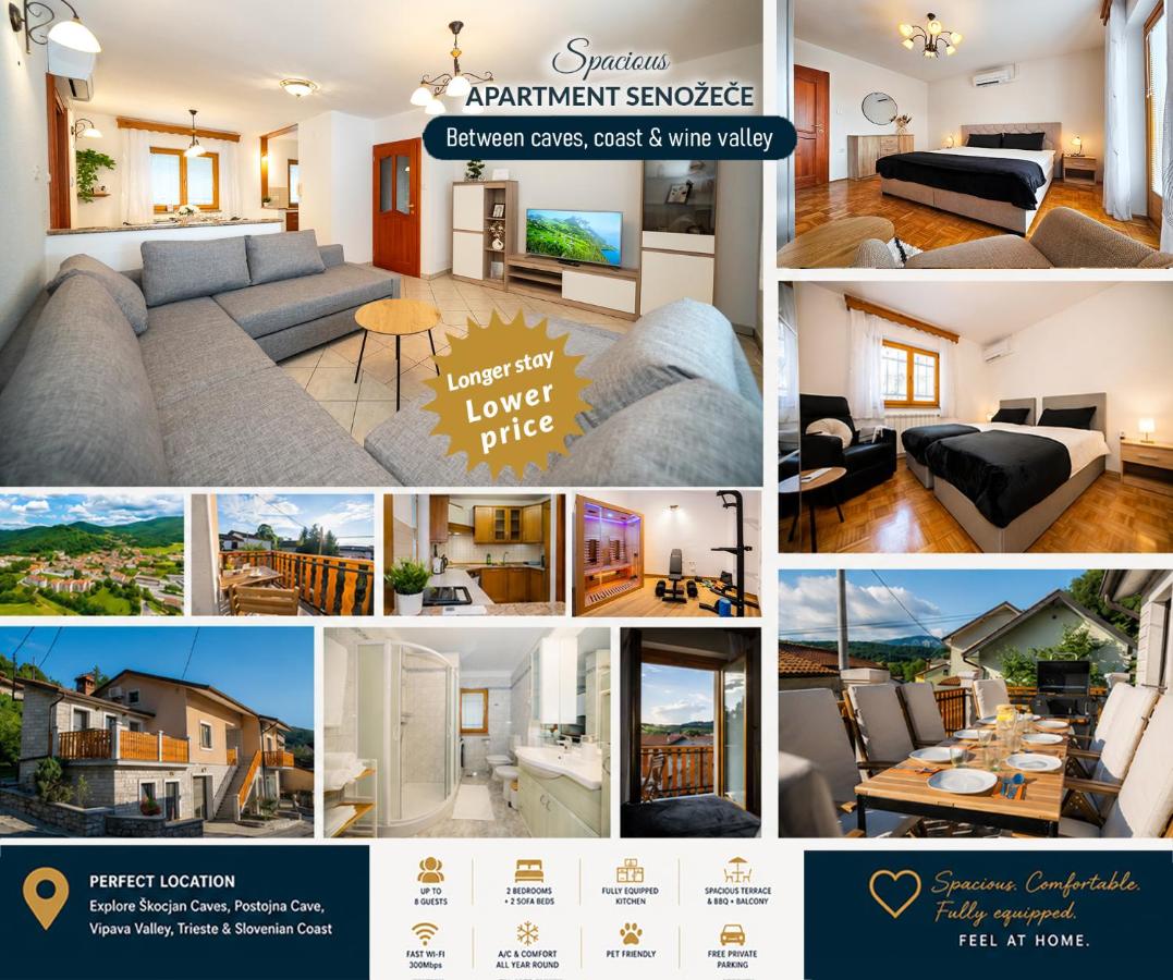 Spacious Apartment for 8 - Sauna, Fitness, Terrace & Grill - Senozece Village - B&B Senožeče