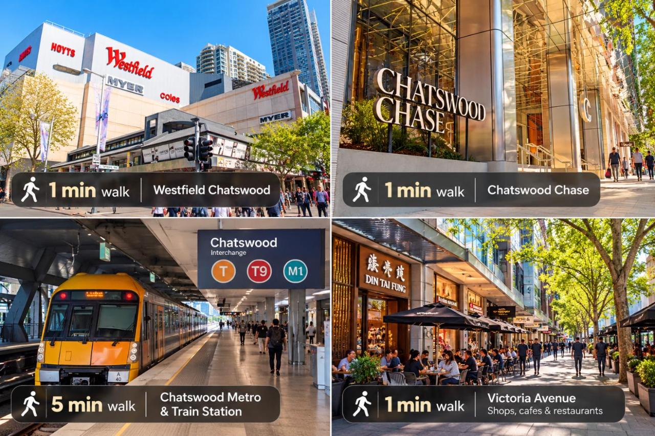 Broad Land Premium Apartments Chatswood Sydney - B&B Sydney