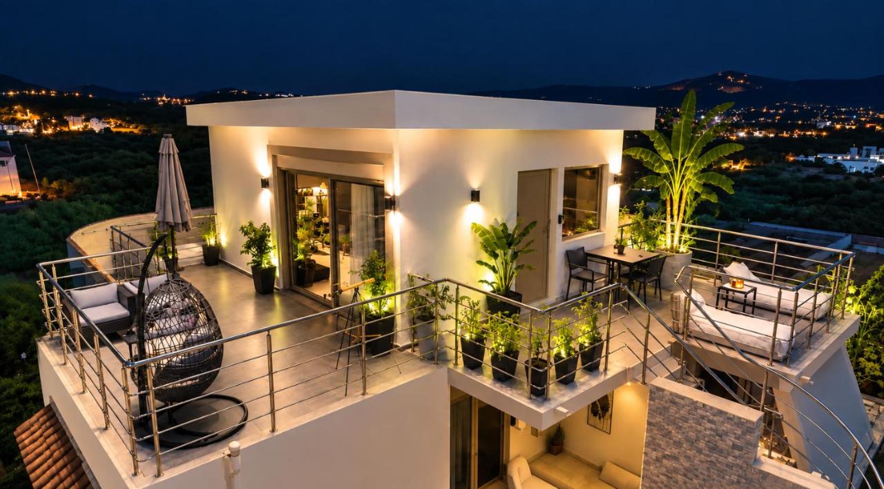 ''Aetheria''- rooftop resort with sea view - B&B Kremastí