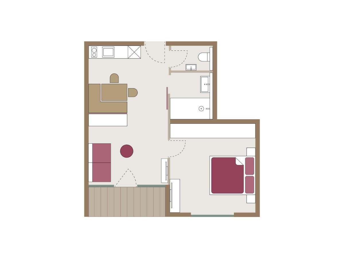 One-Bedroom Apartment with Balcony