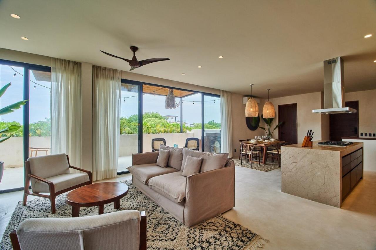 Bohochic Penthouse 3BDR x Pool x Jungle views - Bed and Breakfast Tulum