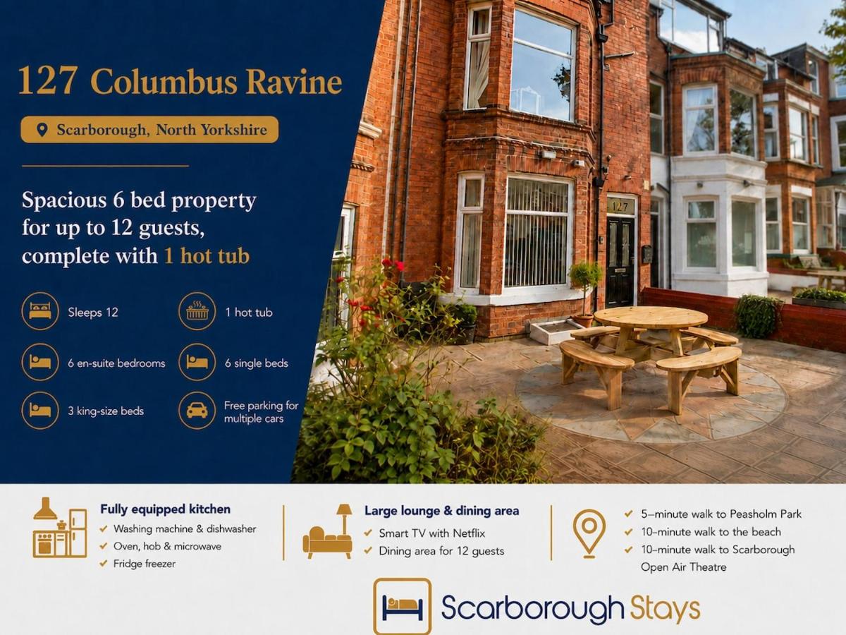 Scarborough Stays - Luxury Townhouse Ideal for large groups - HOT TUB - Ferienwohnung Scarborough
