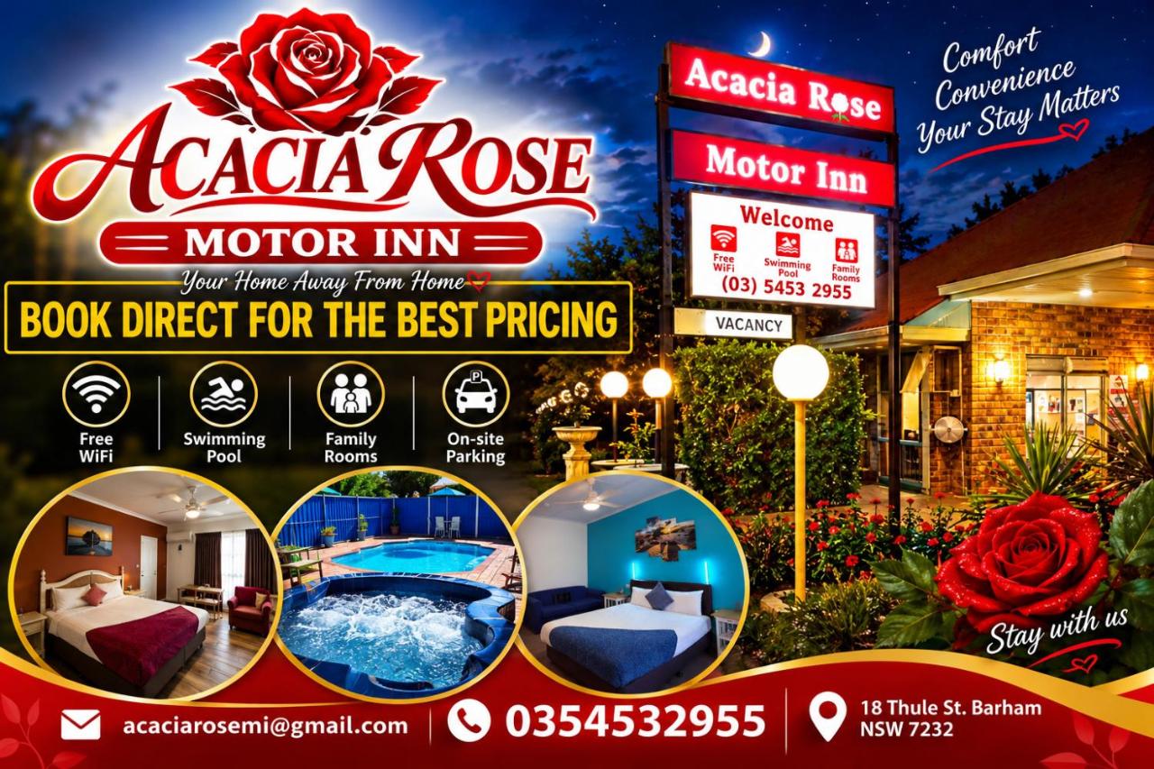 Acacia Rose Motor Inn - Bed and Breakfast Barham