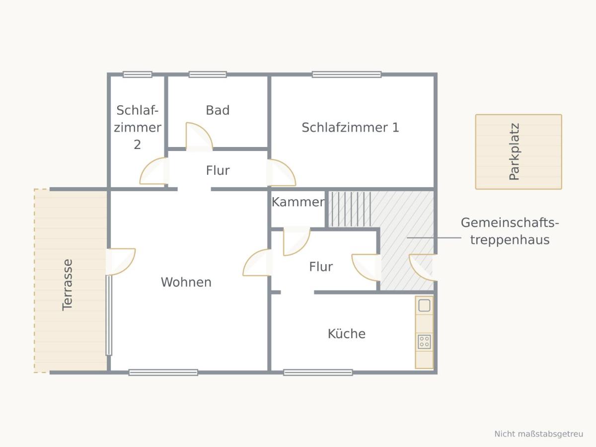Binnendiek - Helle & erfrischende Wohnung am alten Deich - Chambres d'hôtes Carolinensiel