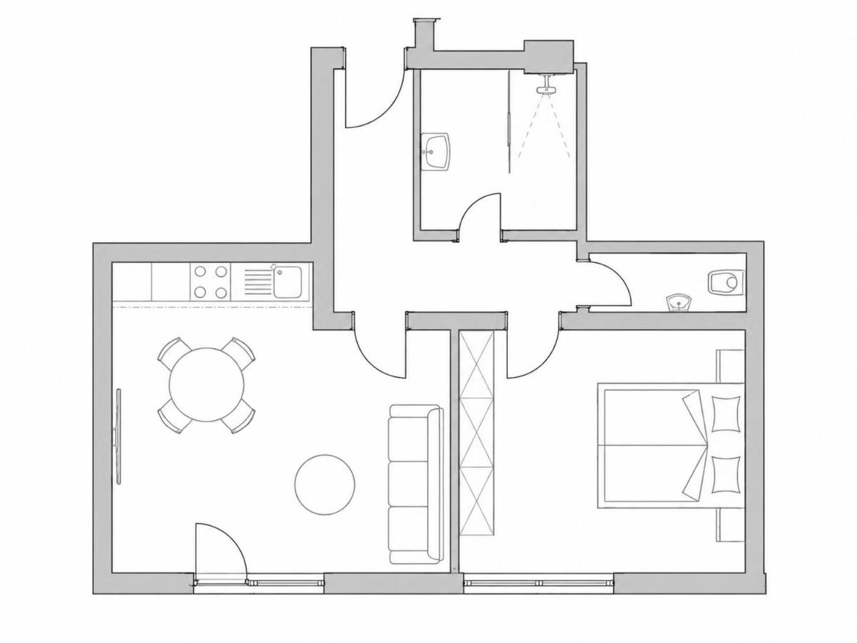 Appartement met 1 Slaapkamer en Douche