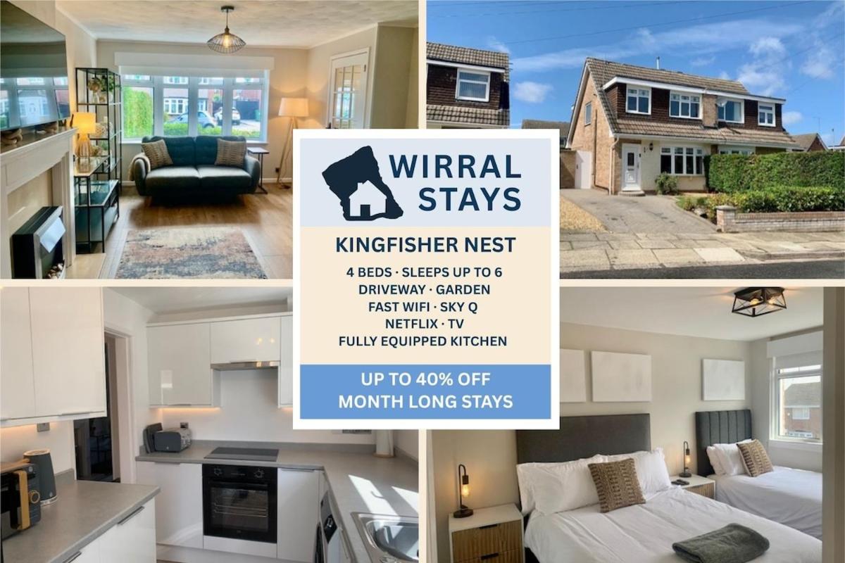 Kingfisher Nest - Wirral Stays ideal for Contractors l Driveway l Sky Q Netflix l Near Royal Liverpool Golf Club and Liverpool - B&B Moreton