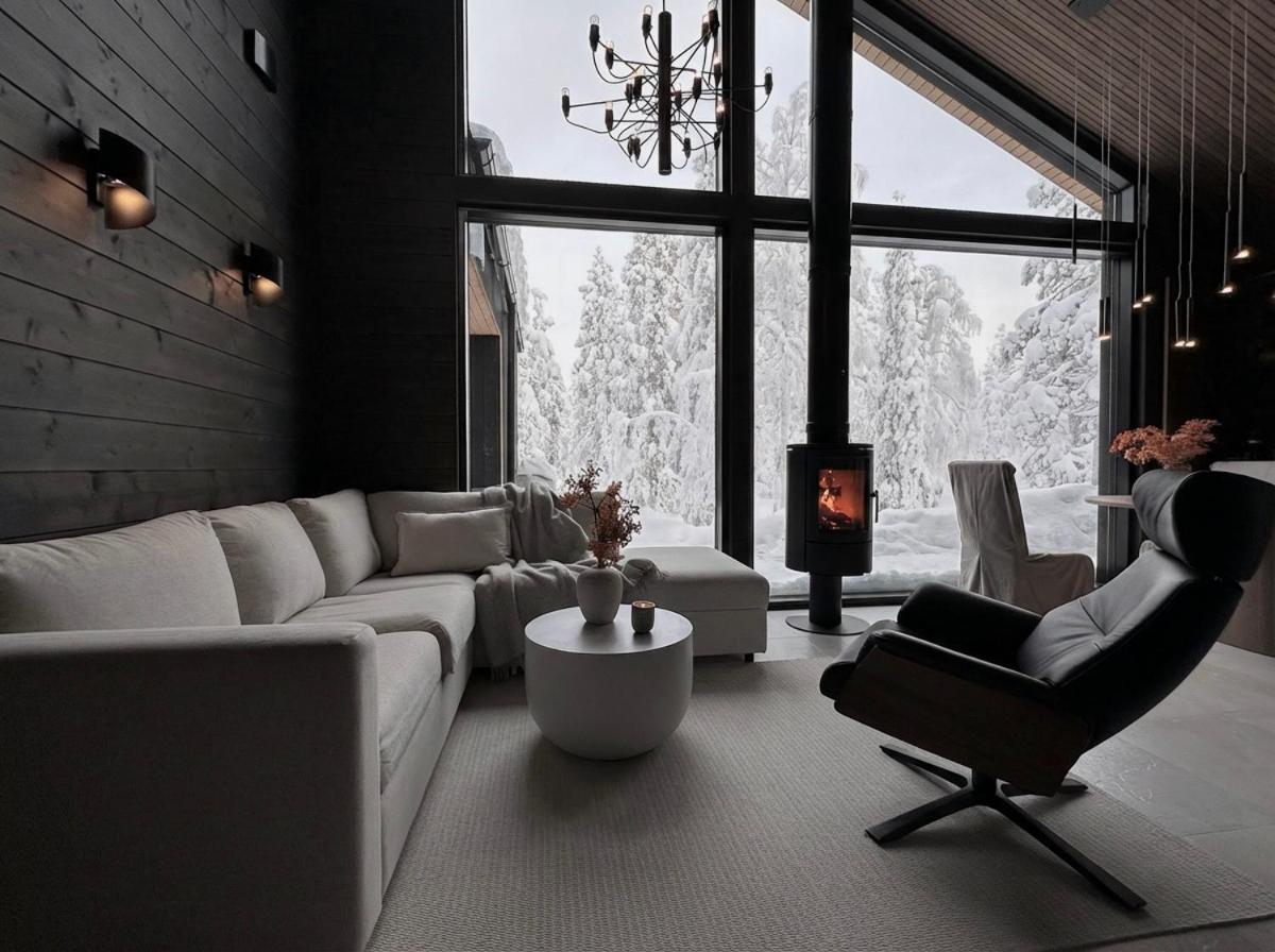 Black Villa, Aurora View Bath & Sauna, Private Design Villa In Lapland 2