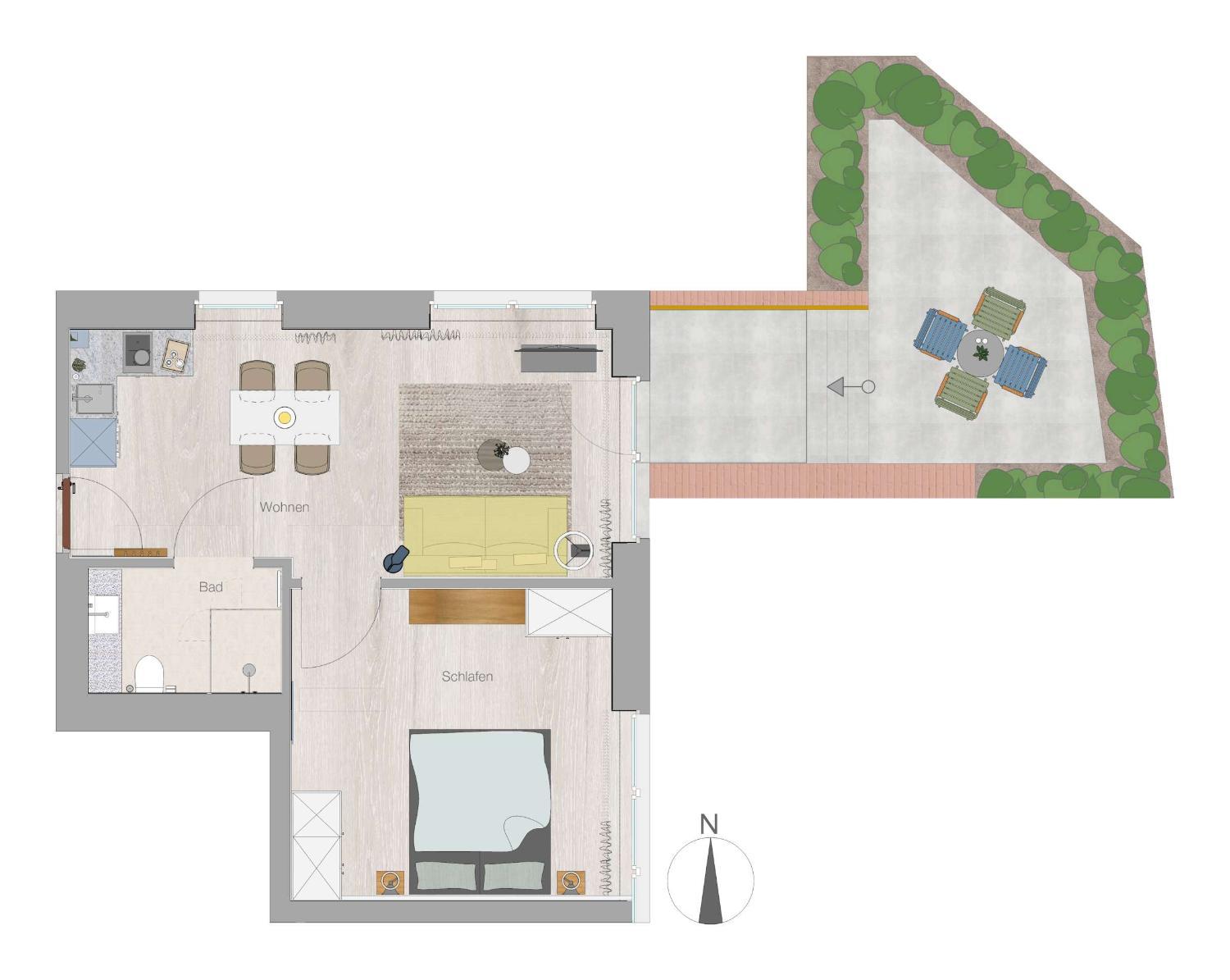 Floor plans, Towerhus - Wohnung Sonne, Aurich