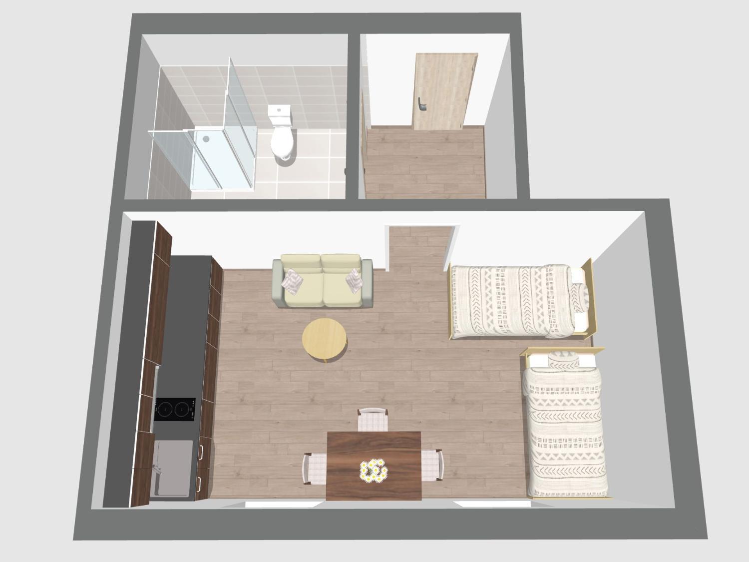 Floor plans 2, H+K apartments, Semily