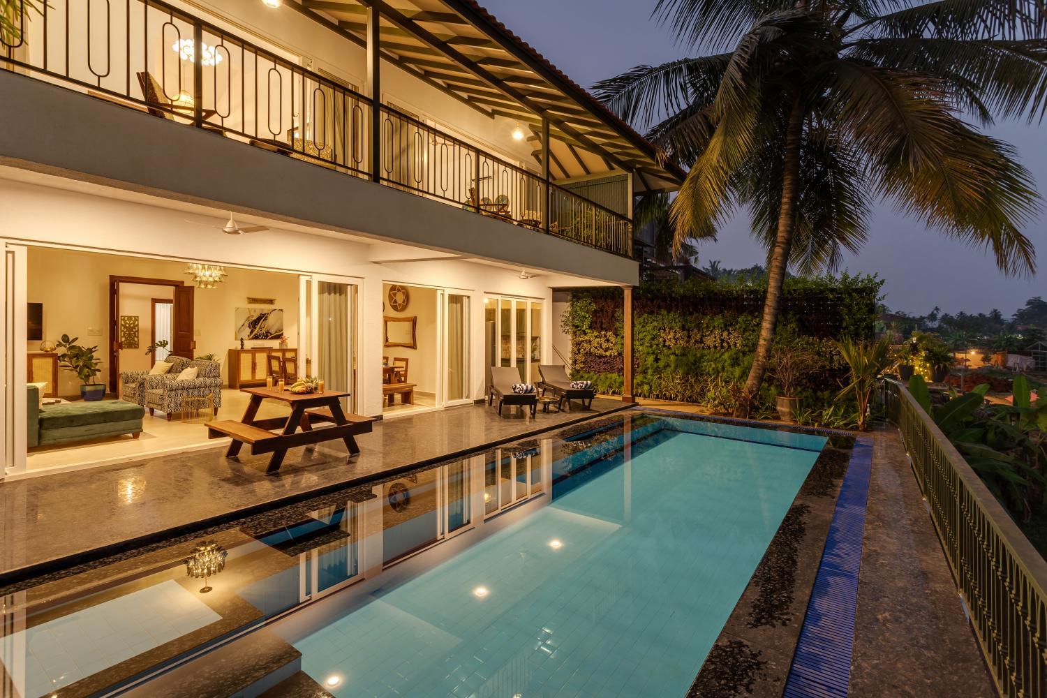 Balcony/terrace 3, Verona by Hireavilla - 6BR Villa with Pool & Field View in Parra, North Goa, North Goa