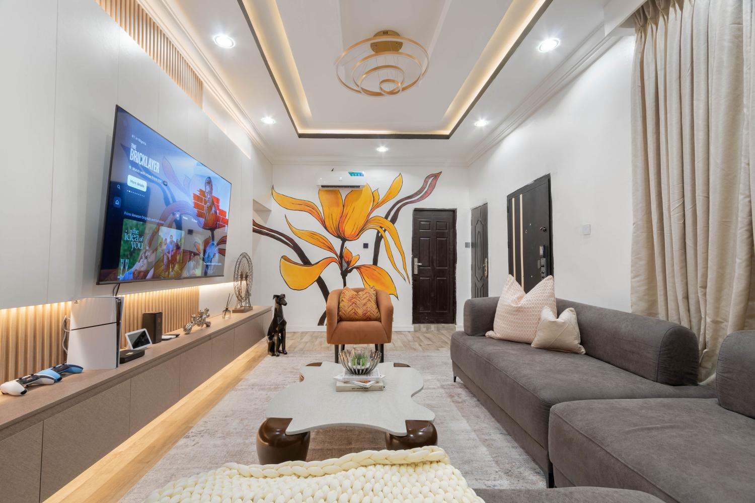 Shared lounge/TV area 2, Jost Living Shortlet and Luxury Apartments, Eti-Osa