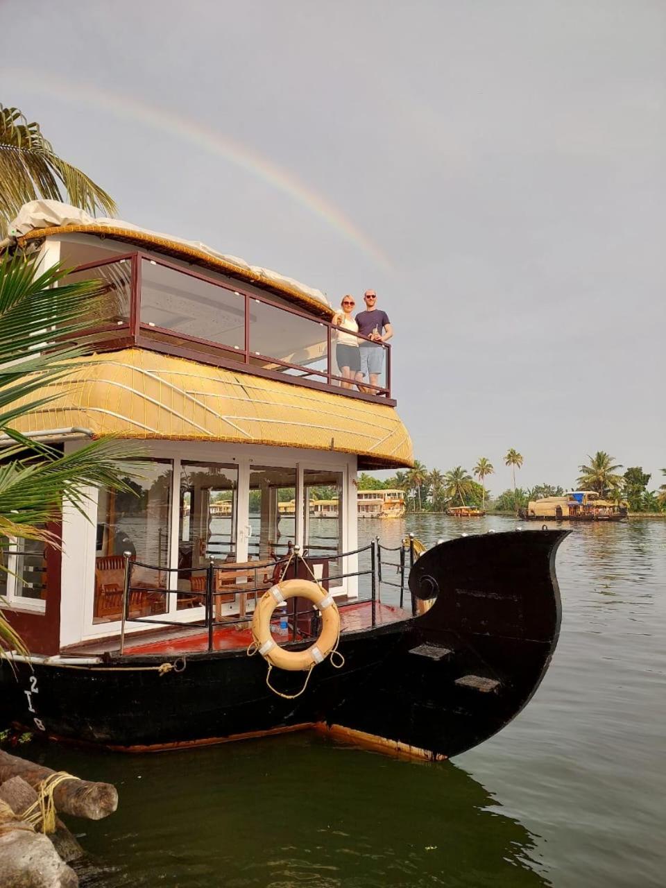 Balcony/terrace, Grand villa Luxuary Houseboat, Kottayam