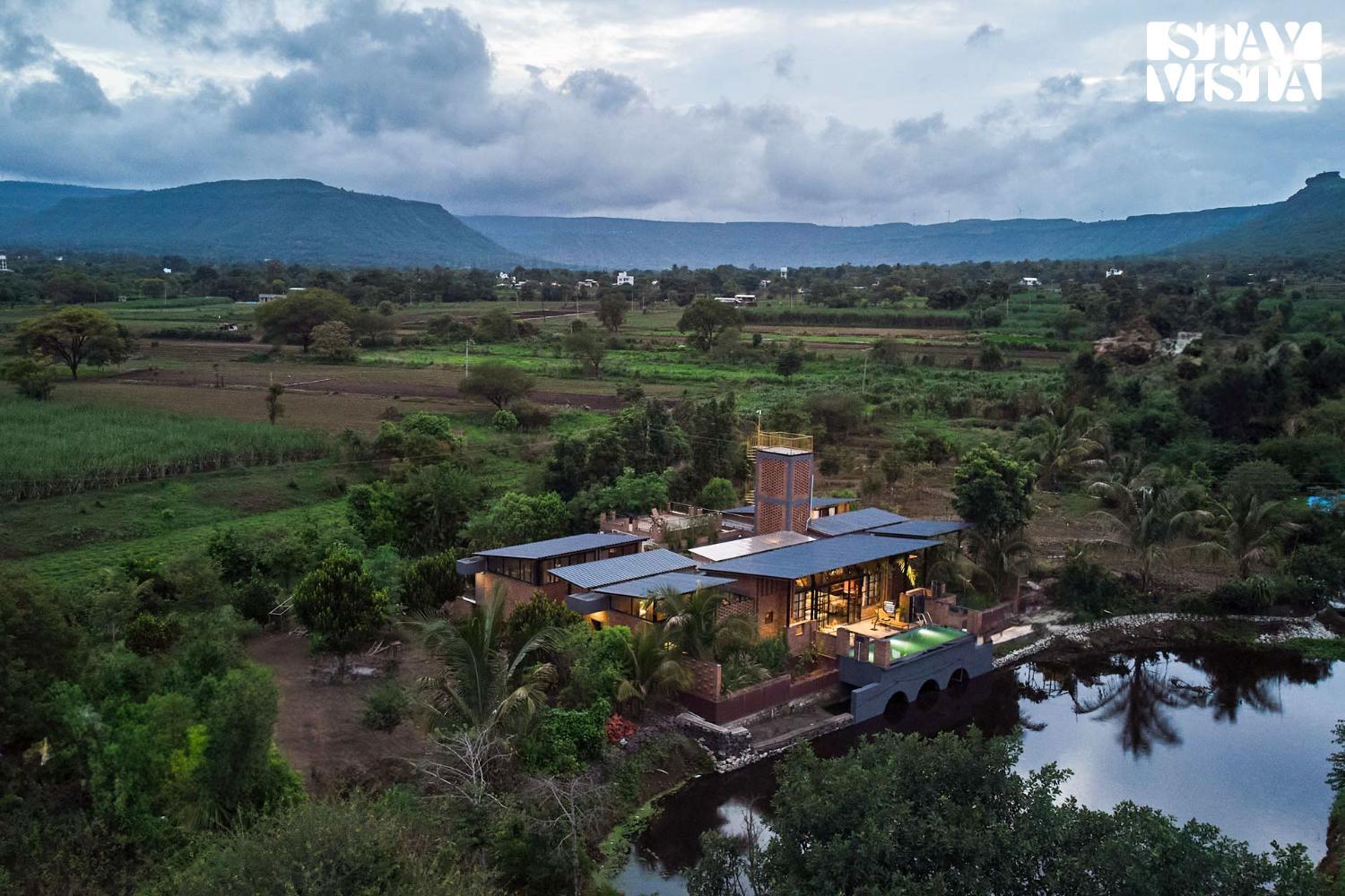 Exterior view 2, StayVista at Rustic Haven with Pvt Pool, Gazebo & Indoor-Outdoor Game, Satara