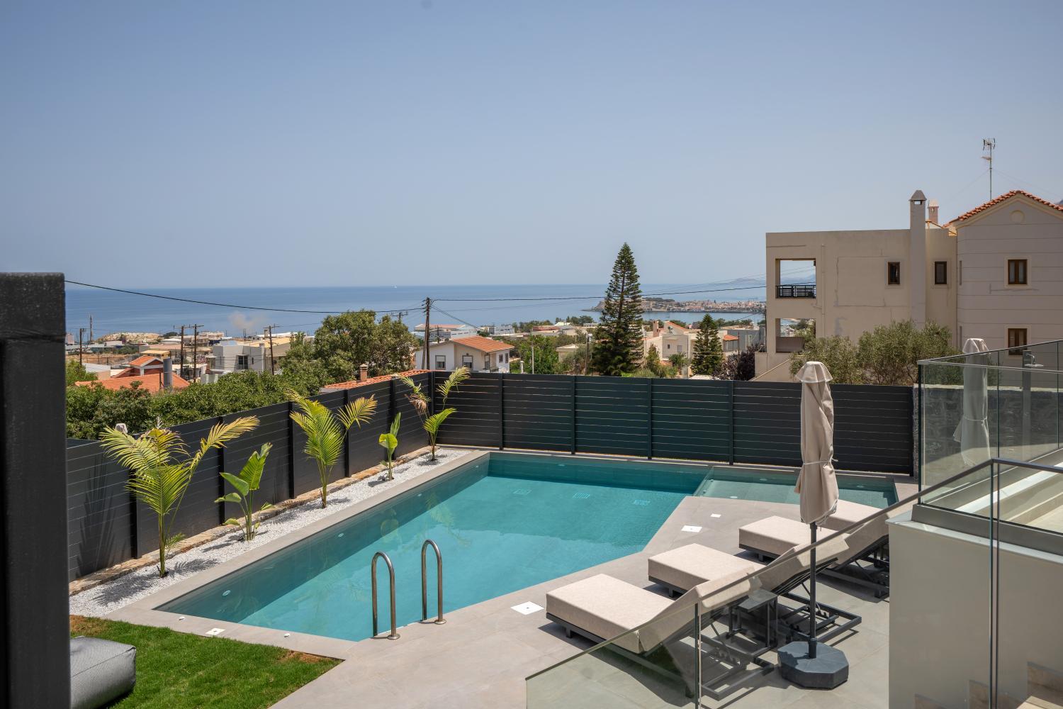 Balcony/terrace 2, Anama Villas, with Pool & Views to Rethymno, By ThinkVilla, Crete