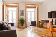Charming Flat with Balconies Central Chiado District 2 Bedrooms & AC 19th Century Building